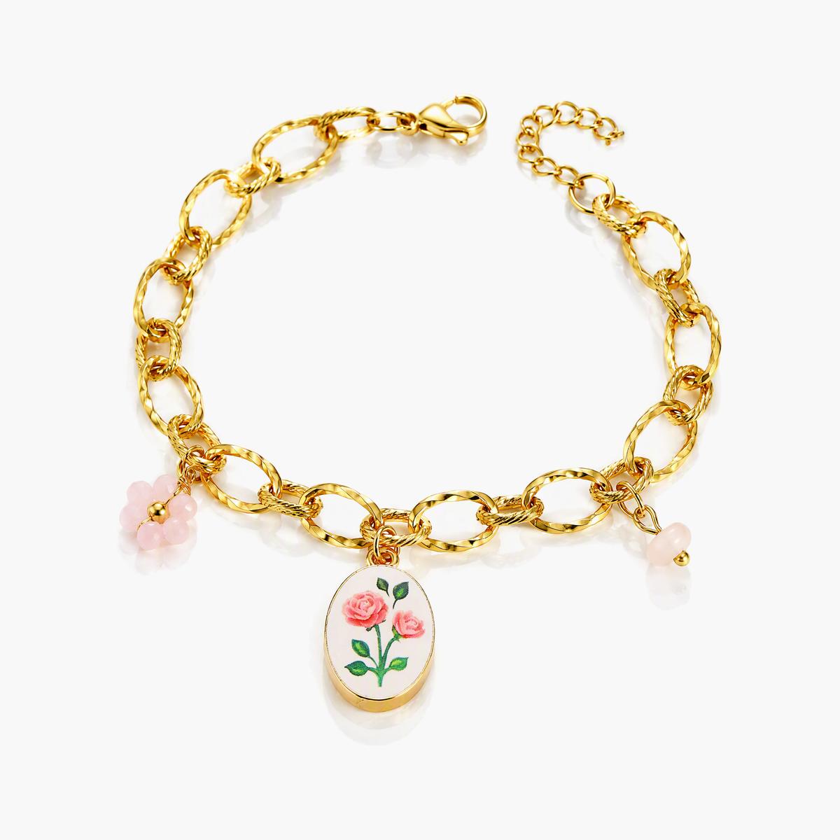 Cute Flower Charm Bracelet