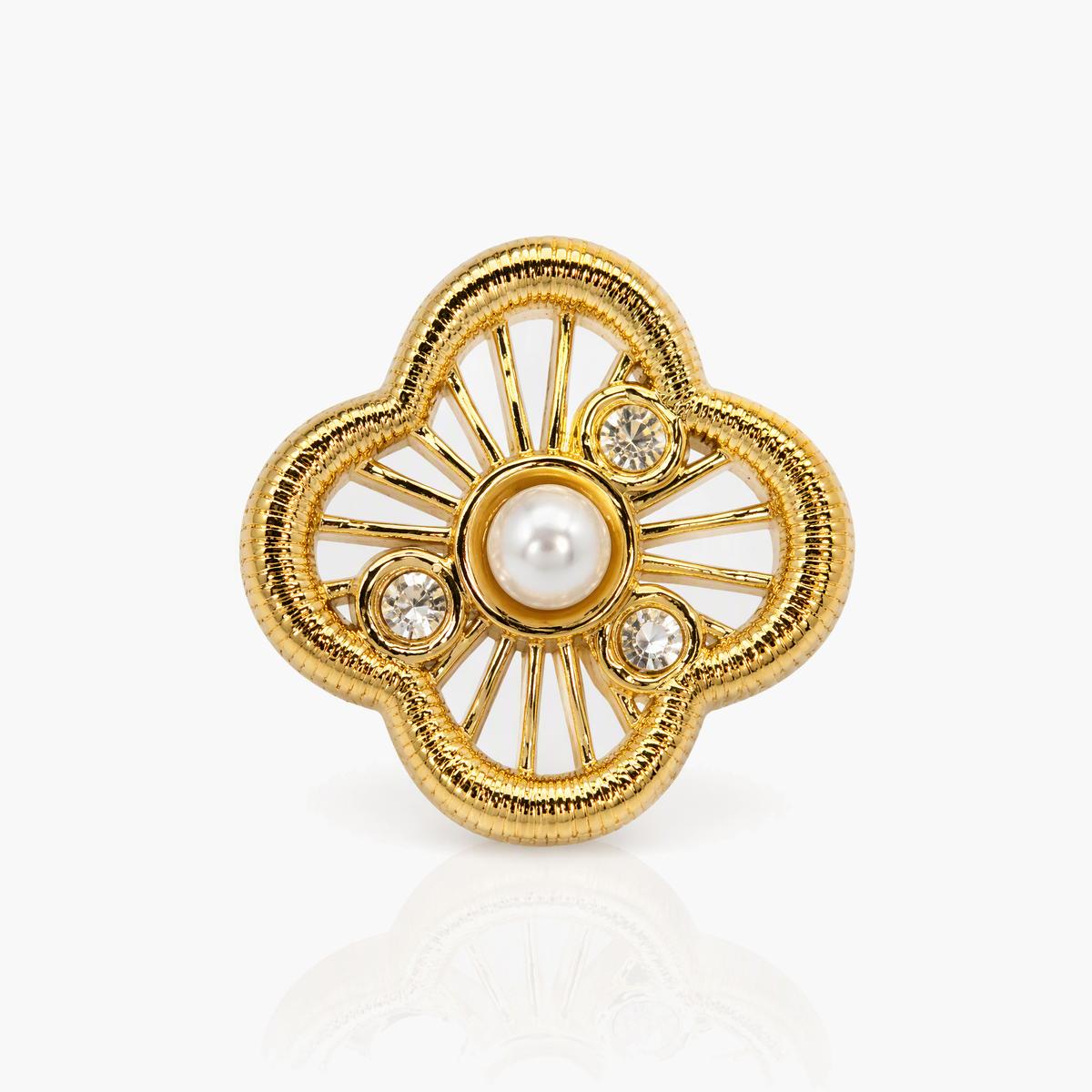 Vintage Pearl Flower Stud Earrings