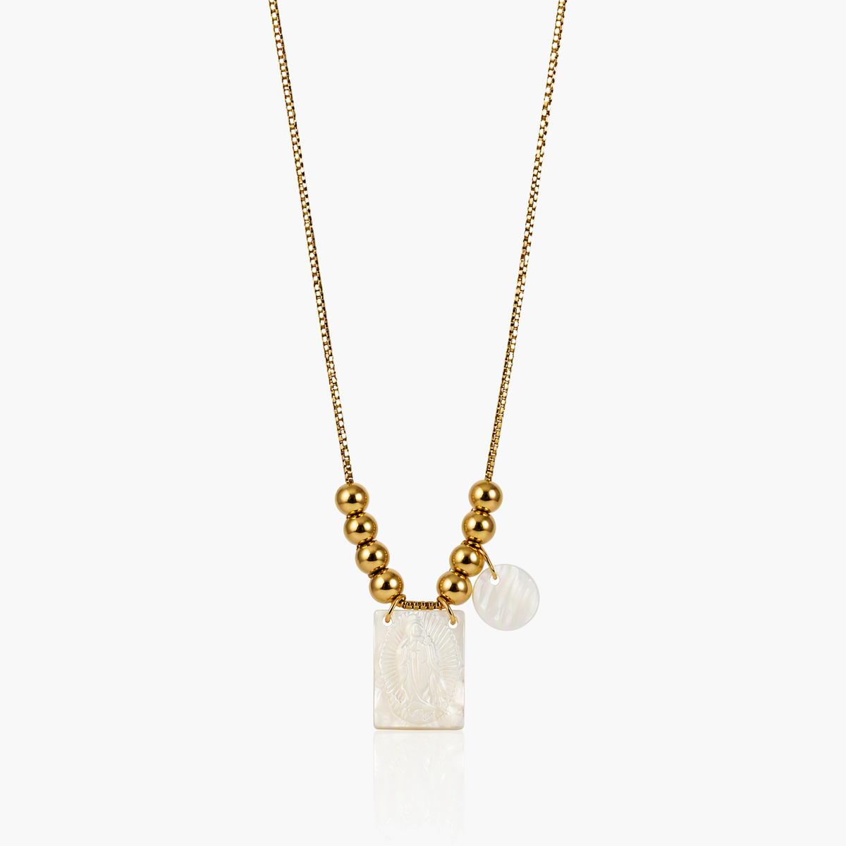 Vintage Virgin Mary Pendant Necklace