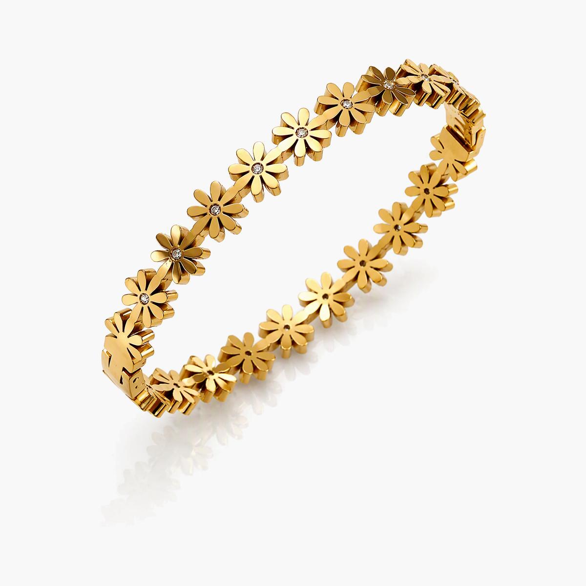 Daisy Flower Link Bracelet