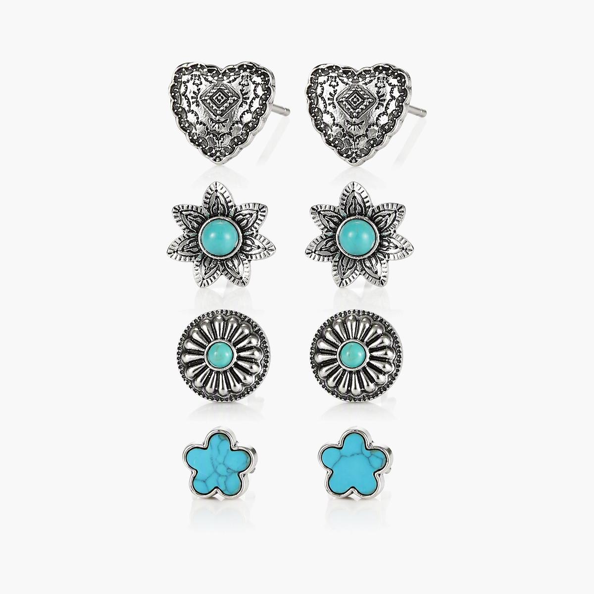 Boho Western Motif Stud Earrings
