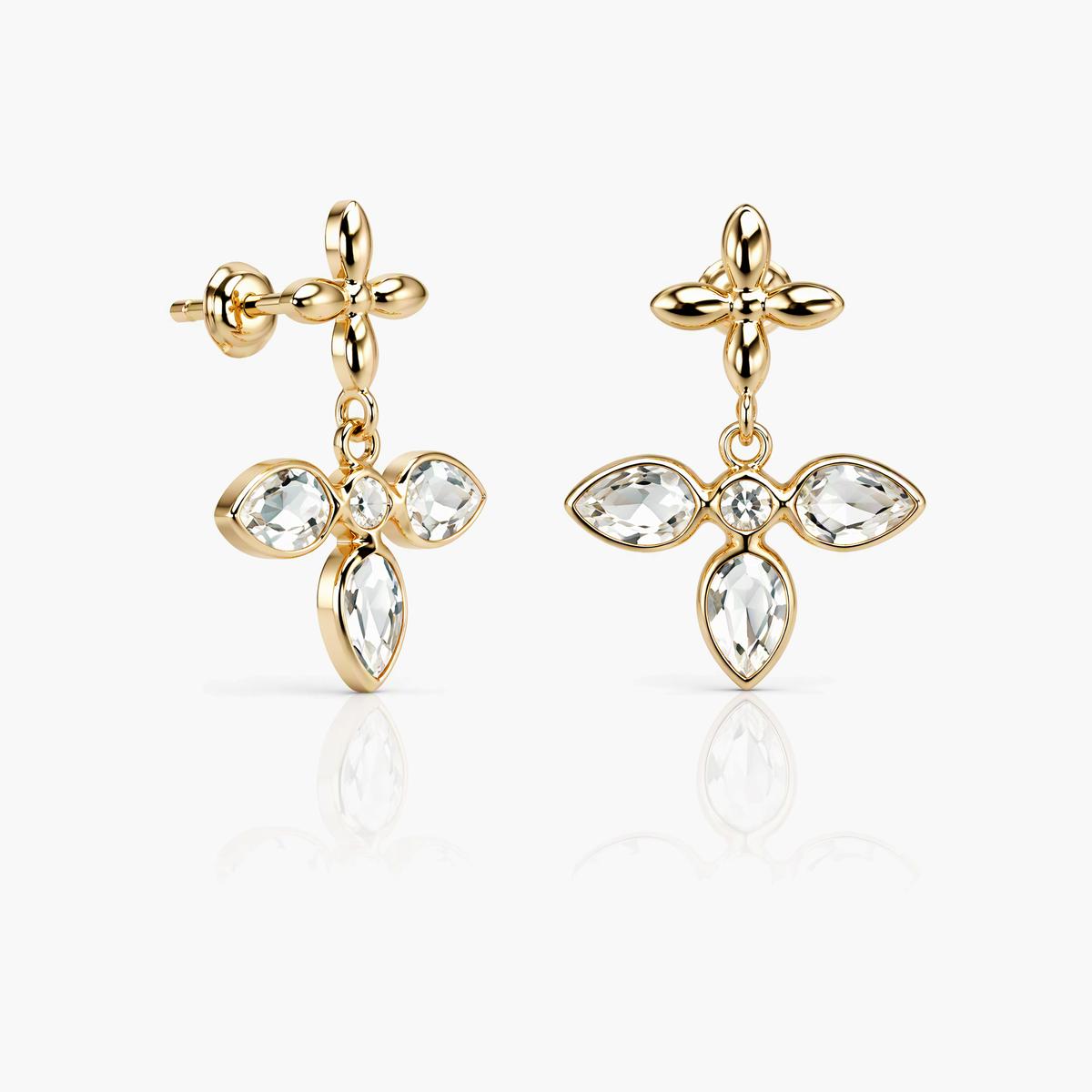 Elegant Flower Drop Earrings