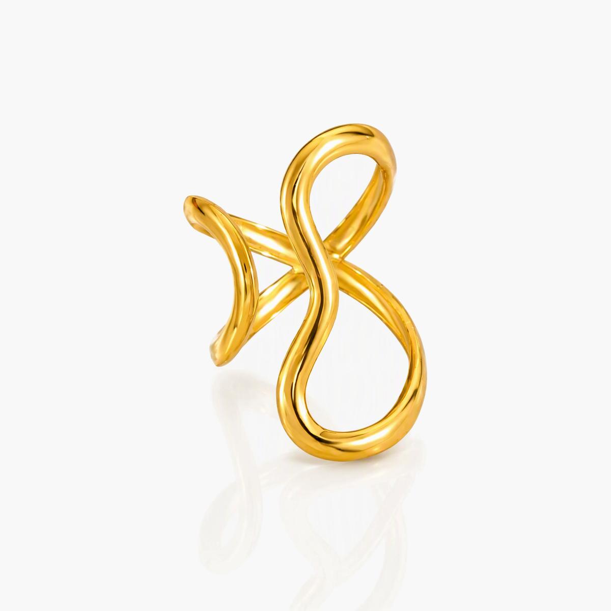 Twisted Loop Open Ring