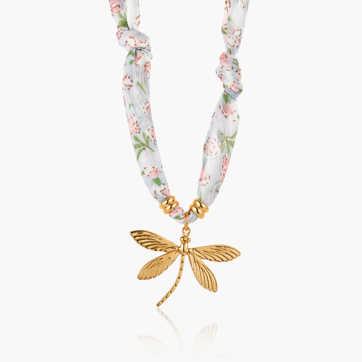 Boho Butterfly Fabric Necklace