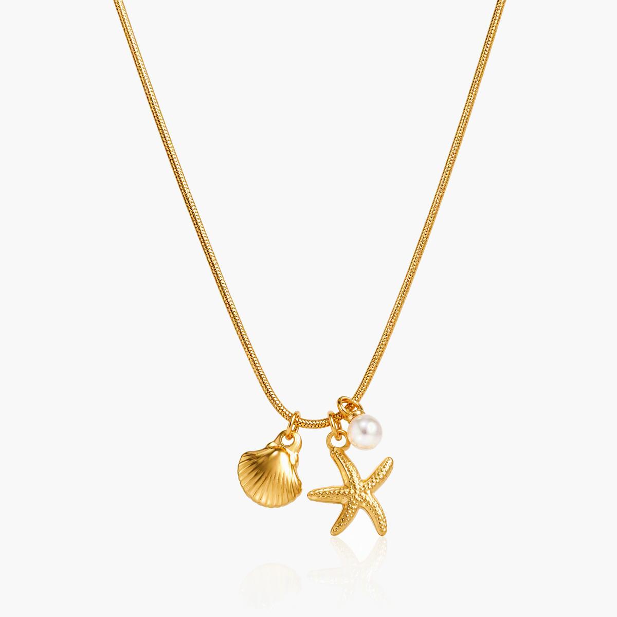 Dainty Pearl Station Necklace