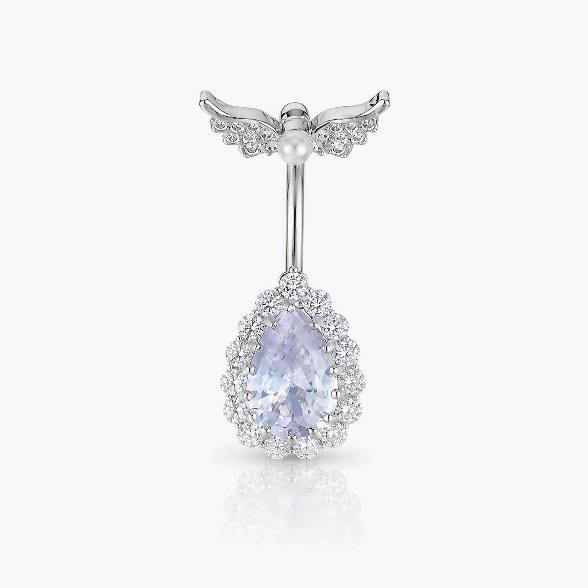 Dainty Butterfly Charm Belly Ring