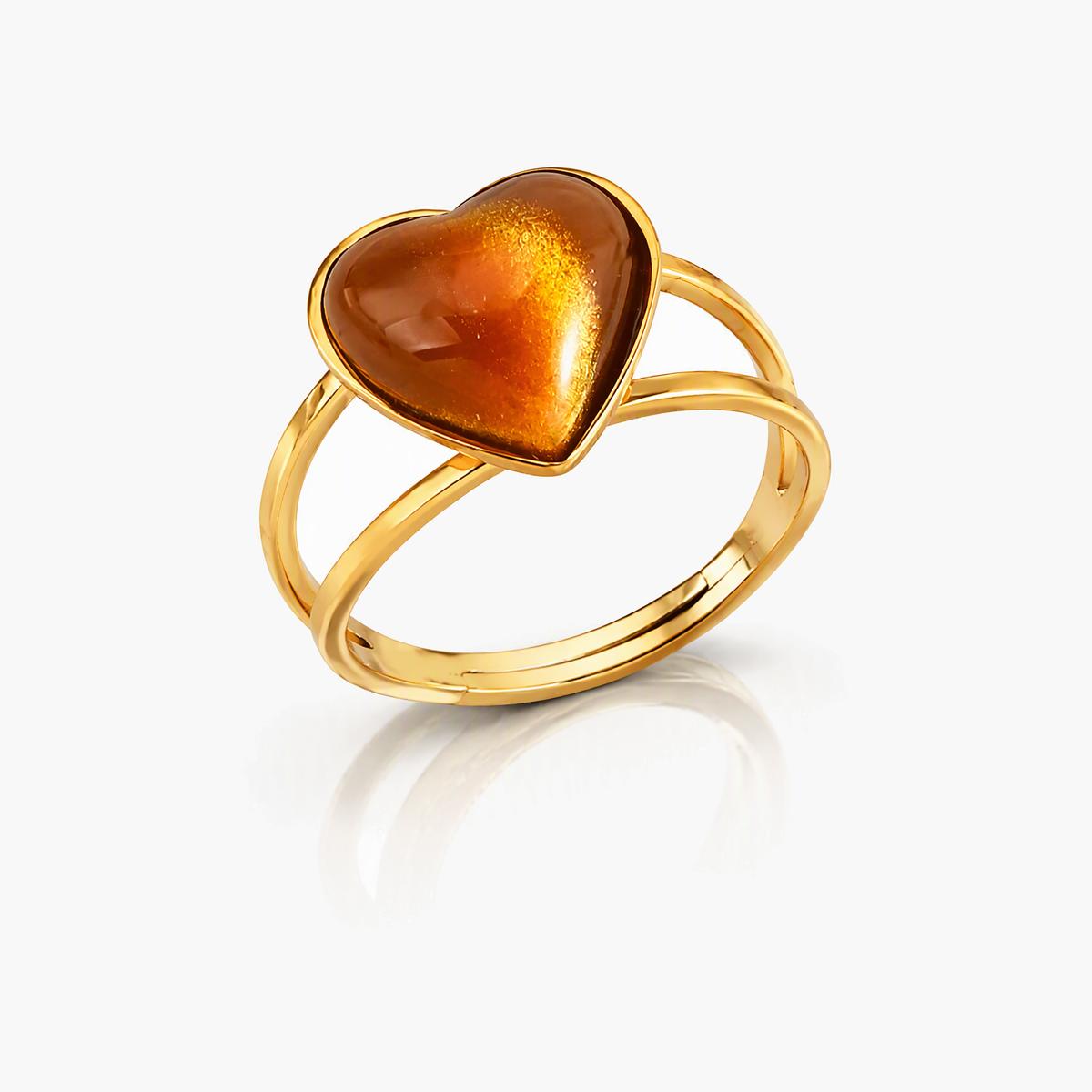 Trendy Heart Open Ring