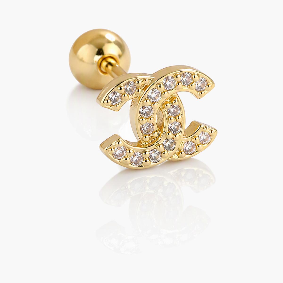 Dainty Interlocking C Stud Earrings
