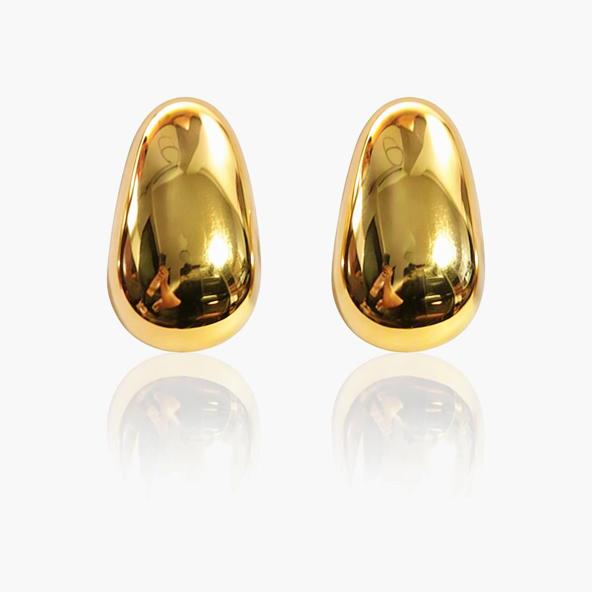 Minimalist Oval Stud Earrings