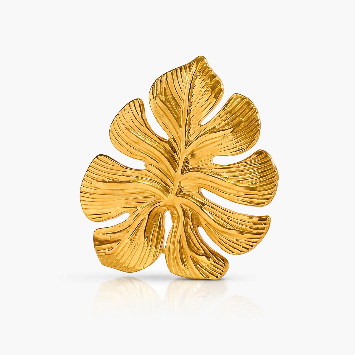 Trendy Monstera Leaf Stud Earrings