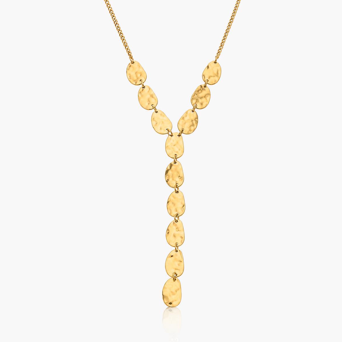 Hammered Oval Link Necklace