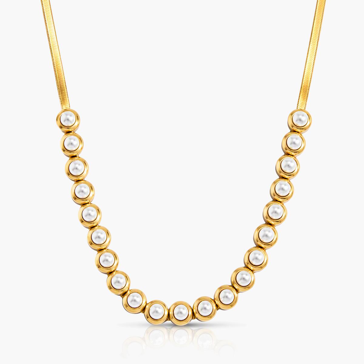 Elegant Pearl Cross Y-Necklace