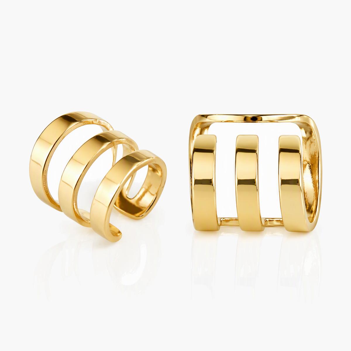 Trendy Multi-Band Cuff Earrings