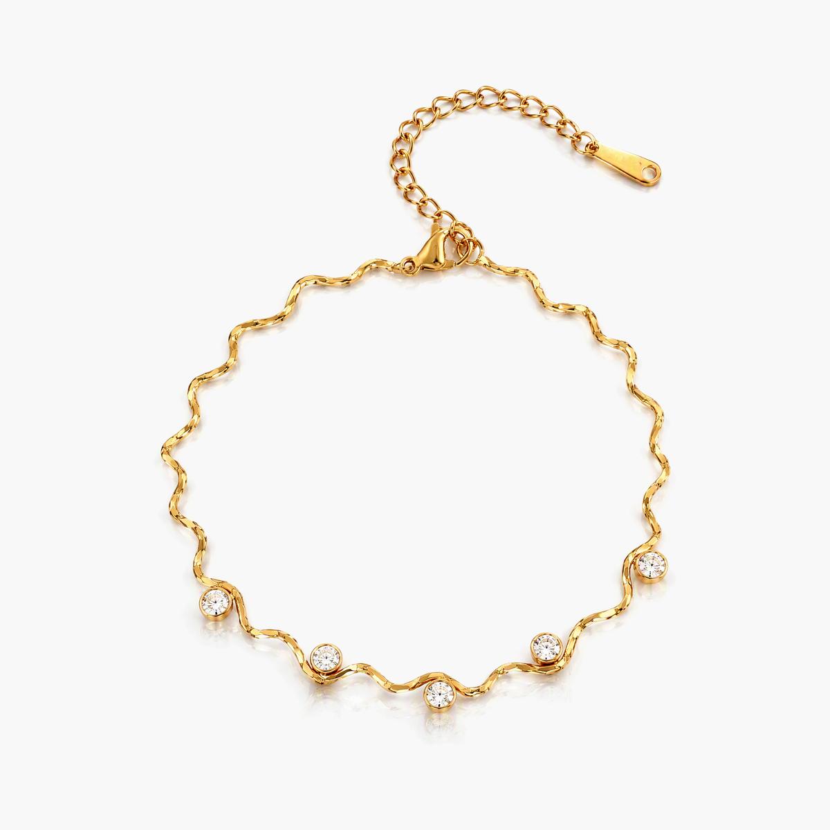 Dainty Wavy Chain Bracelet