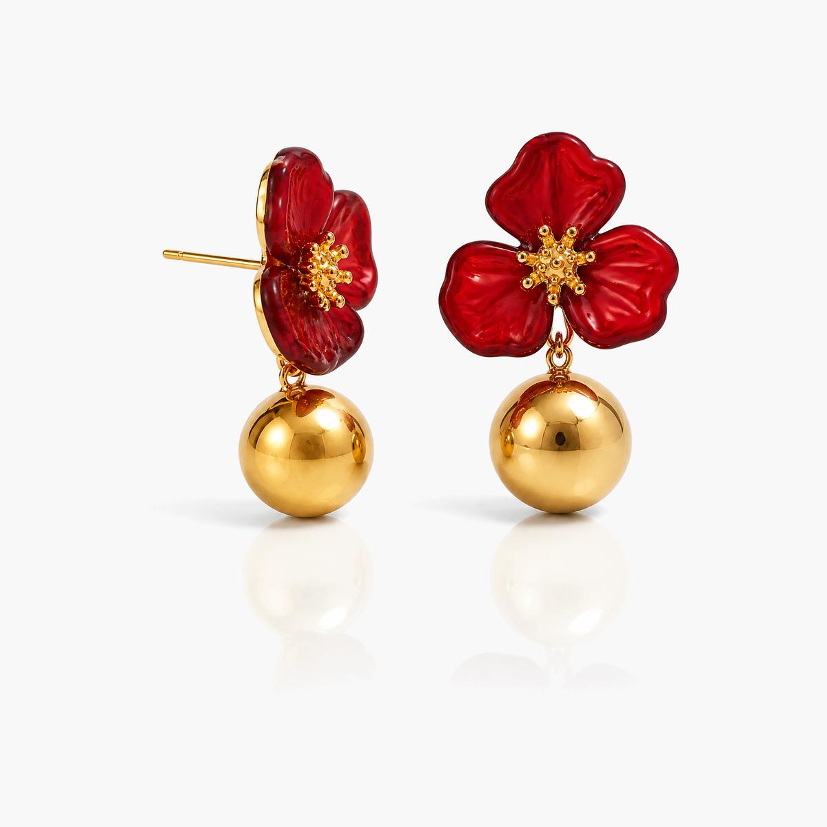 Flower Drop Earrings