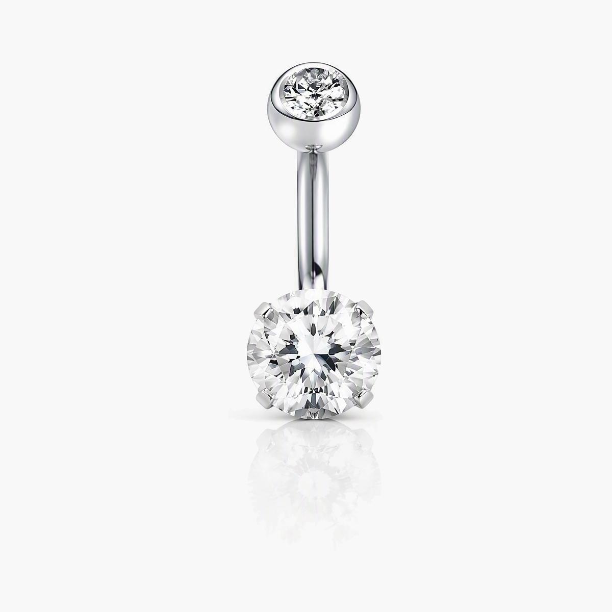 Dainty Single Stone Belly Ring