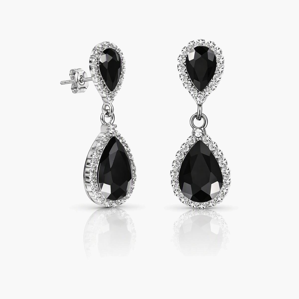 Elegant Double Teardrop Drop Earrings