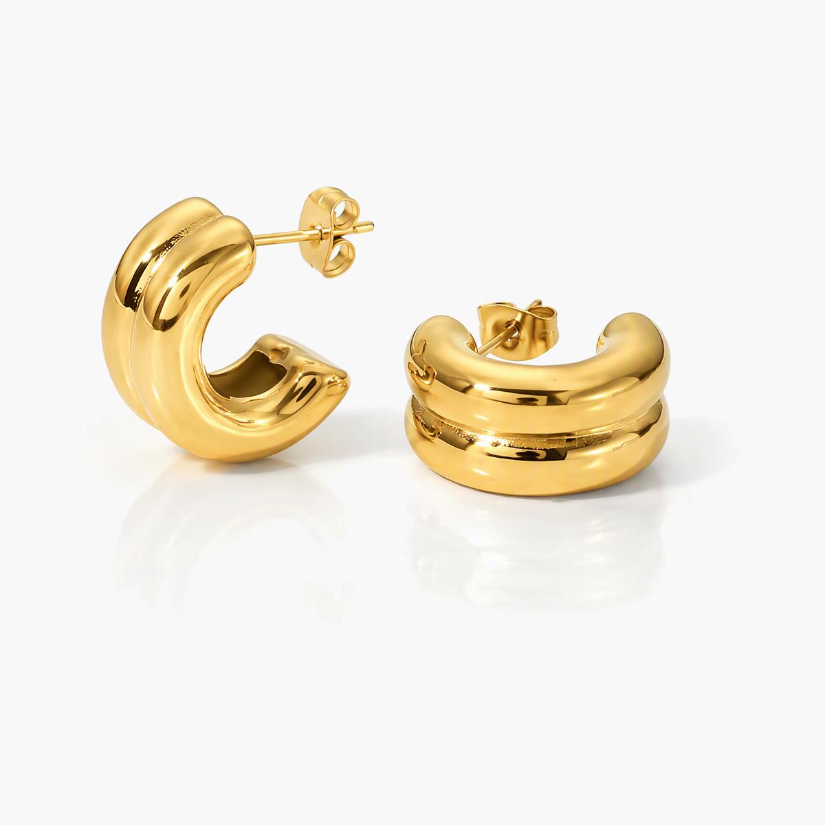 Double Layer Hoop Earrings