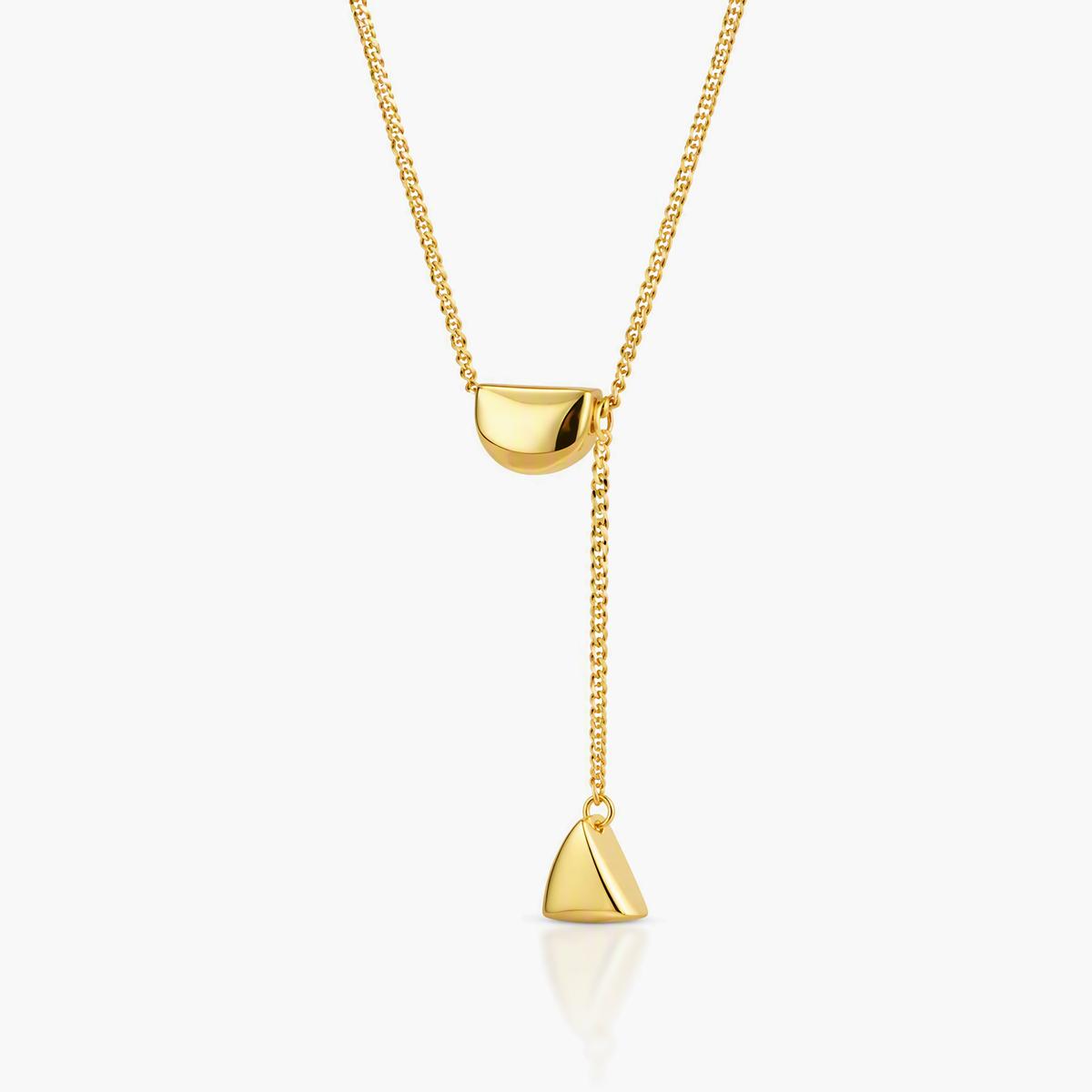 Minimalist Teardrop And Bar Pendant Necklace