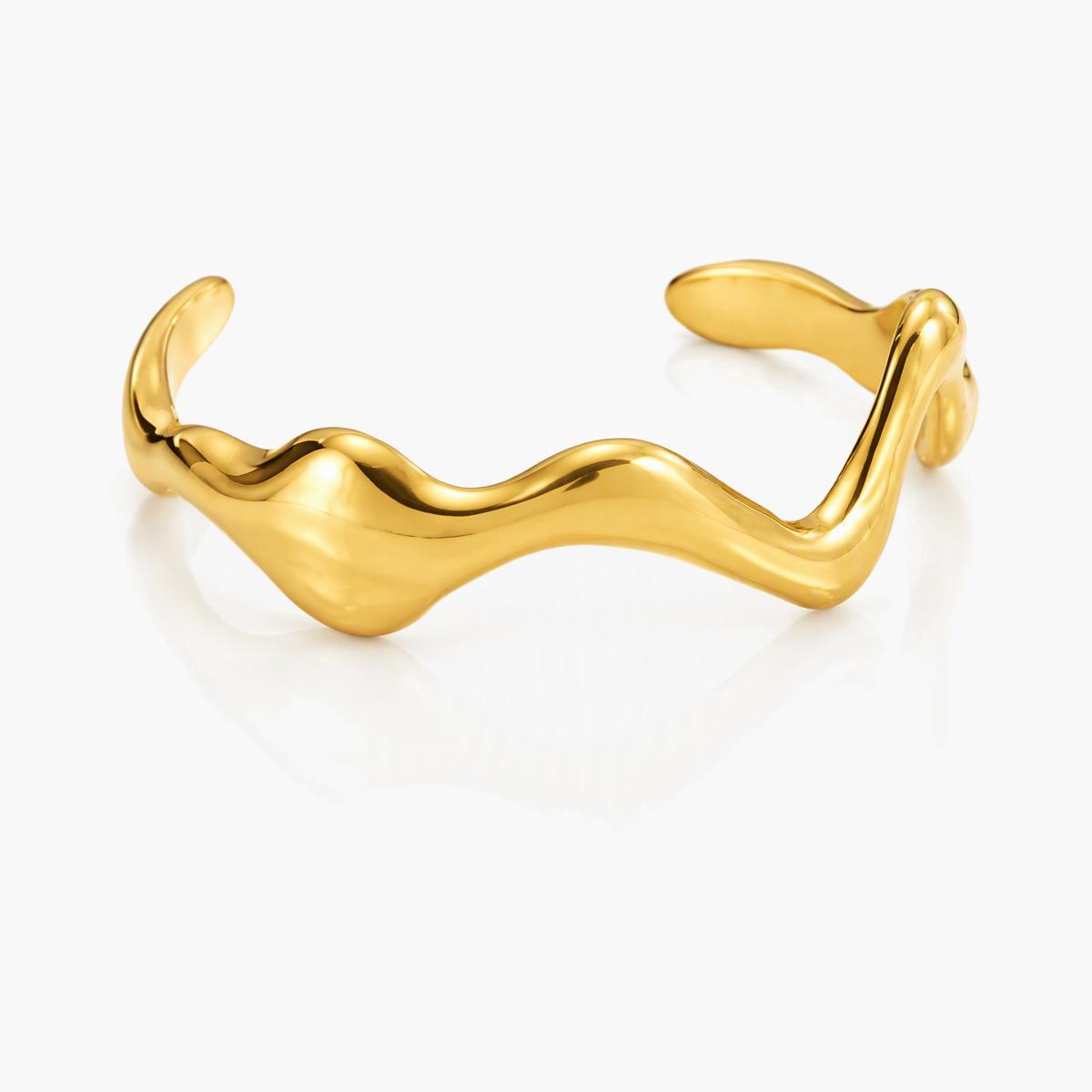 Trendy Wavy Cuff Bracelet