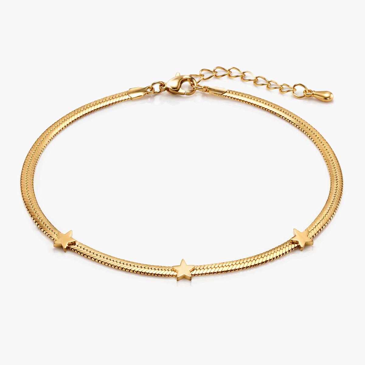 Dainty Star Charm Snake Chain Bracelet