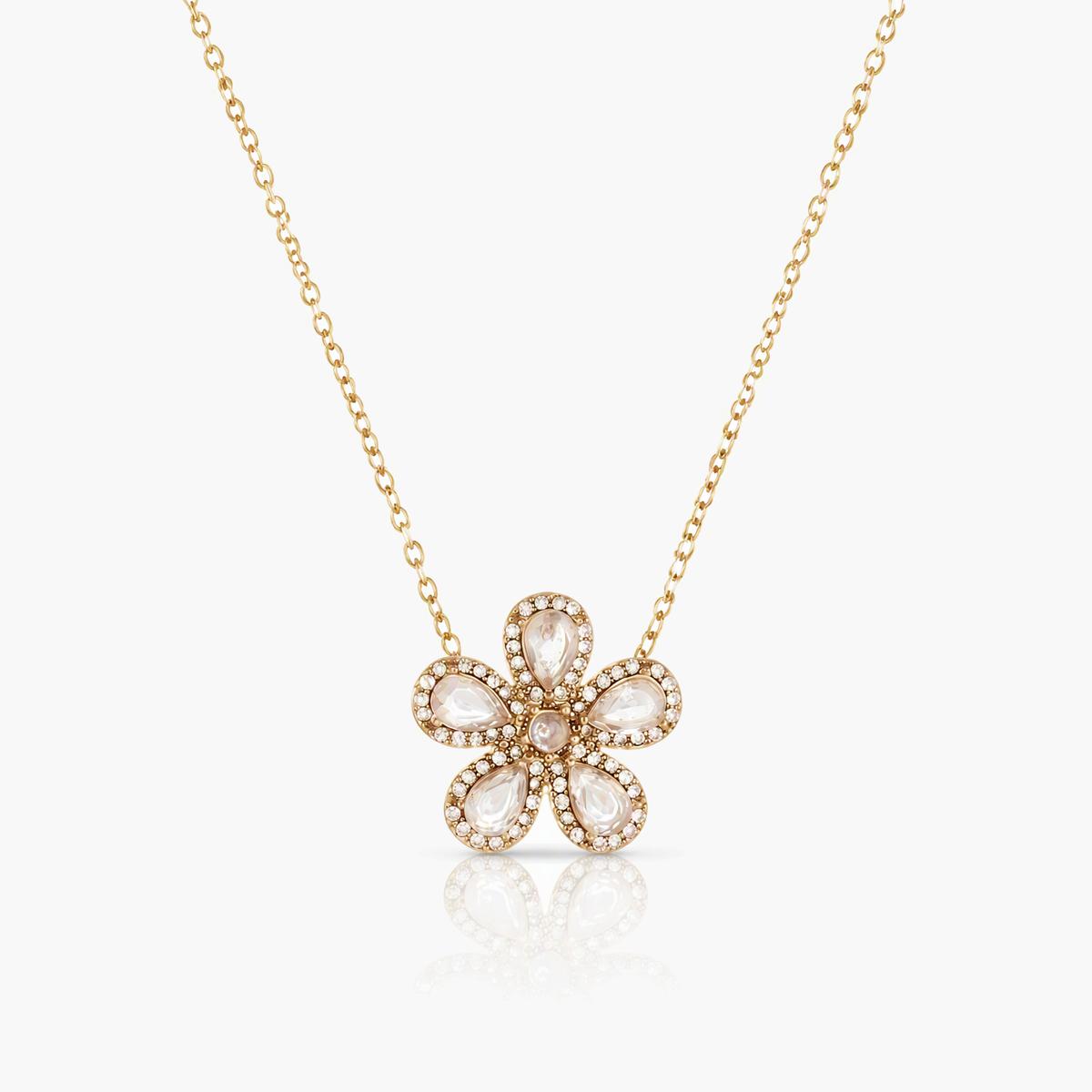 Five-Leaf Flower Pendant Necklace