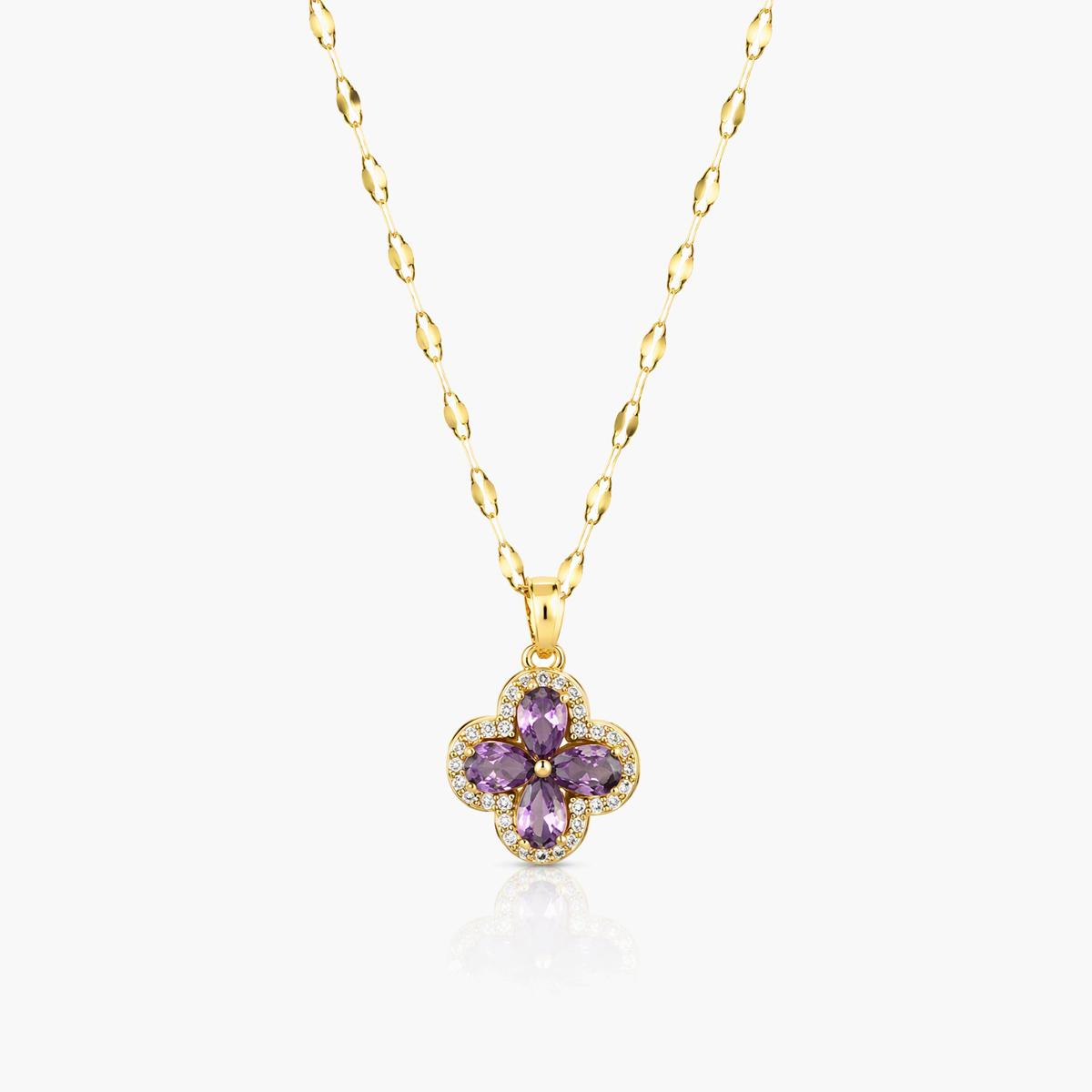 Elegant Four-Leaf Clover Pendant Necklace