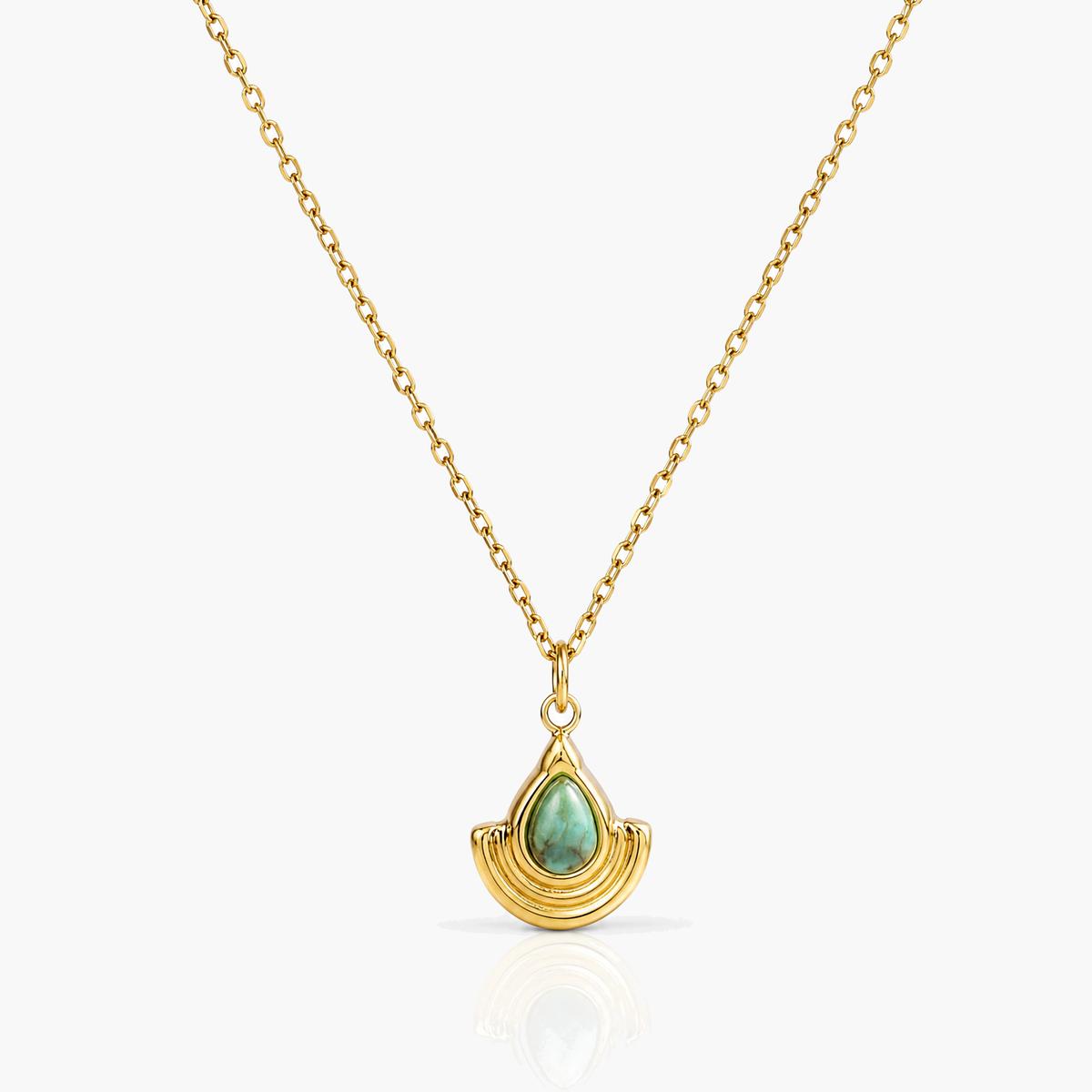 Dainty Fan Pendant Necklace