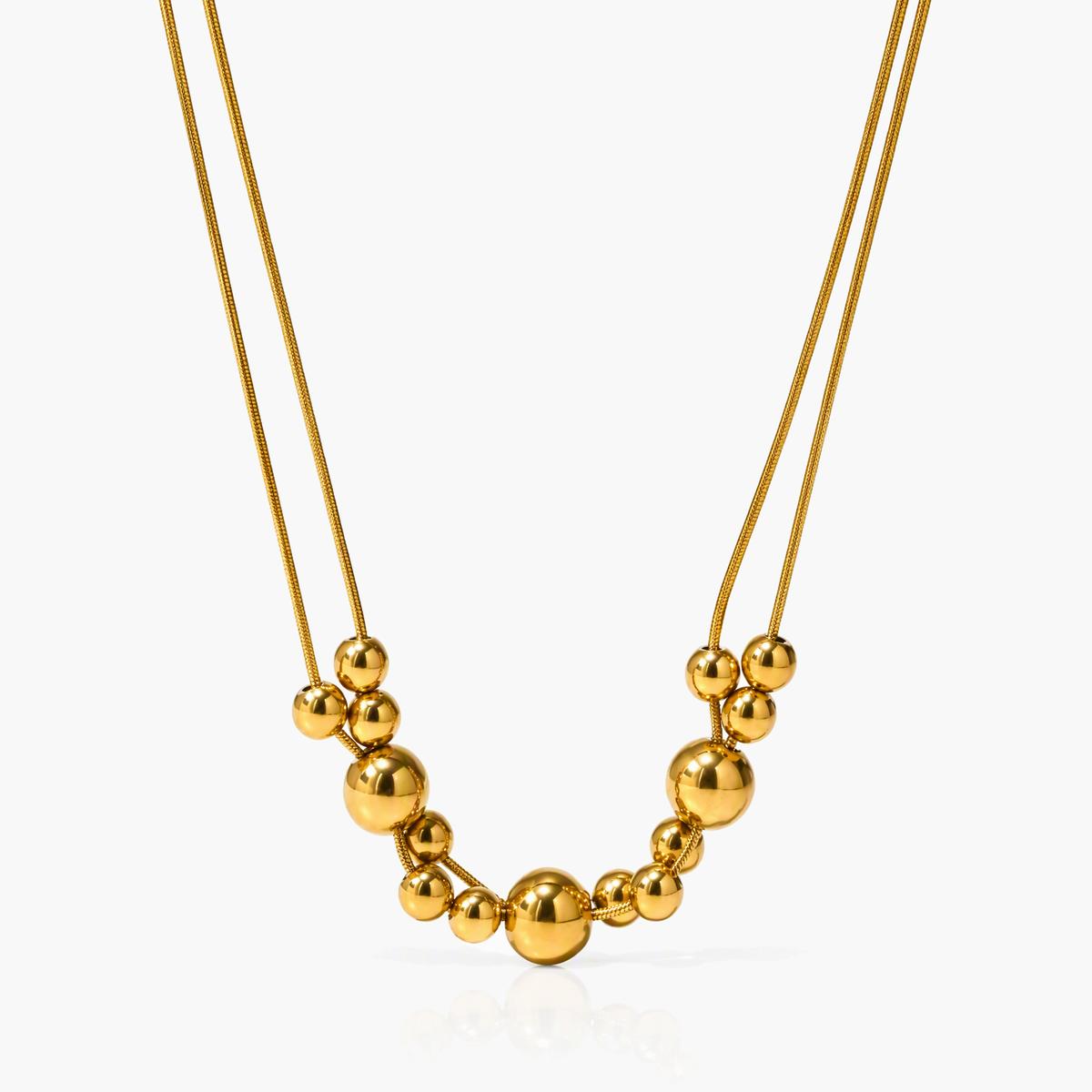 Trendy Beaded Snake Chain Necklace