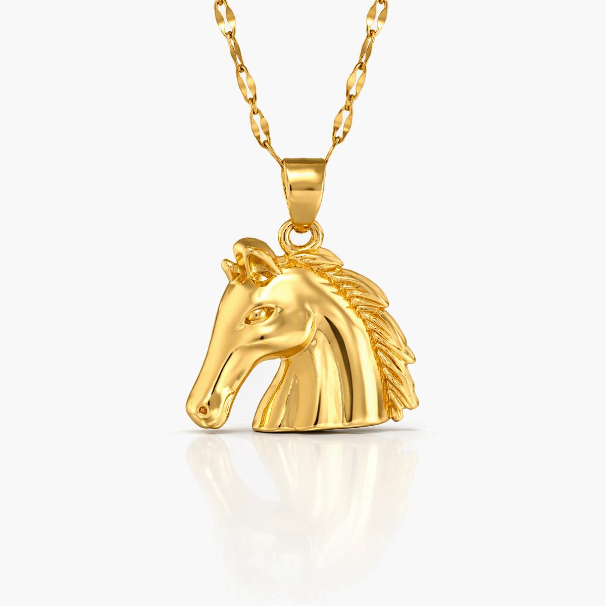 Trendy Horse & Horseshoe Necklace