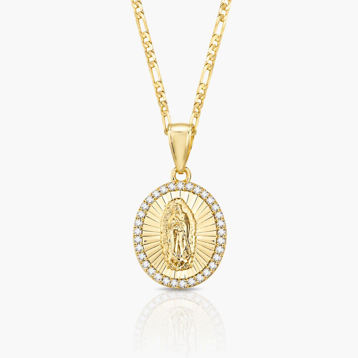 Religious Medal Pendant Necklace