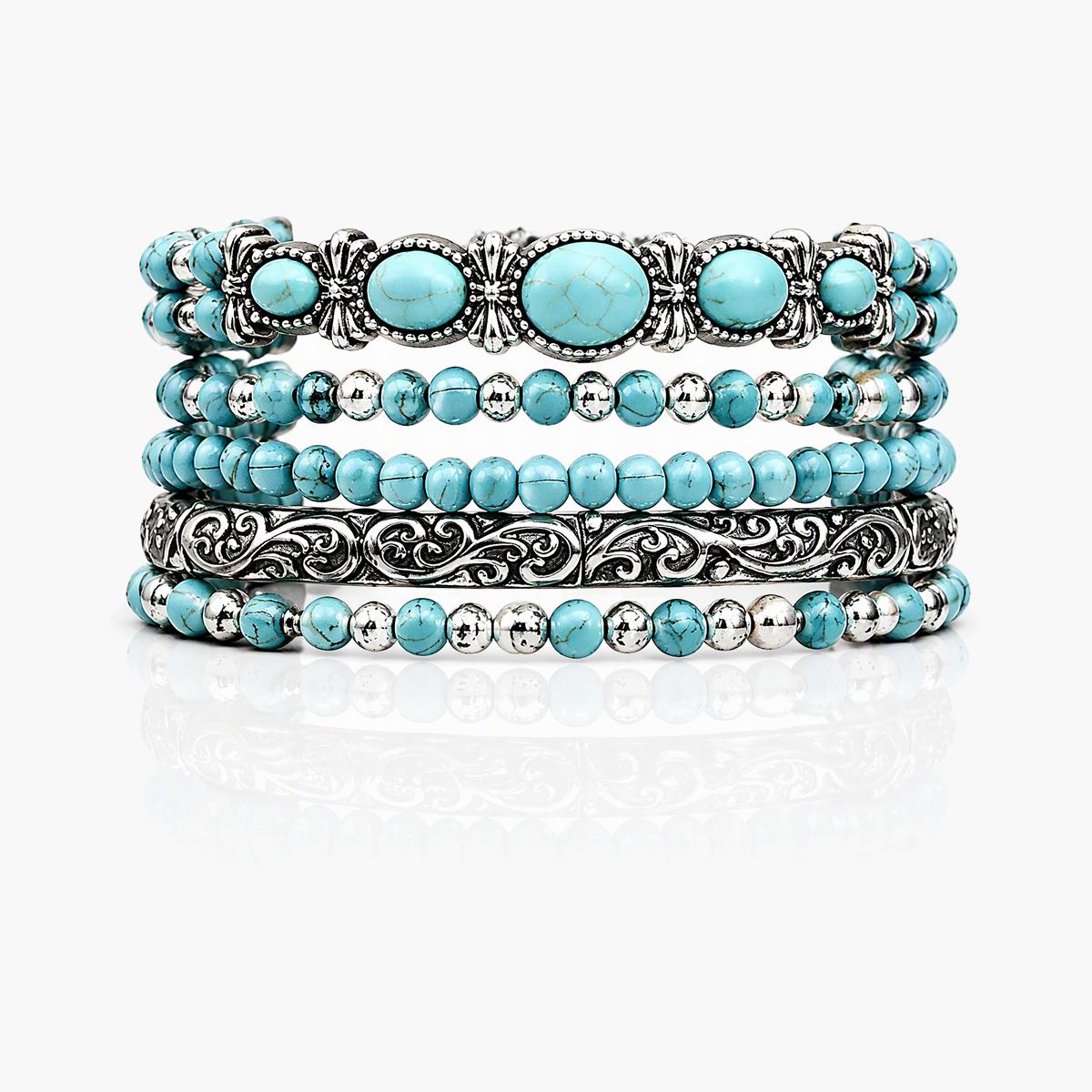 Boho Flower Beaded Bracelet