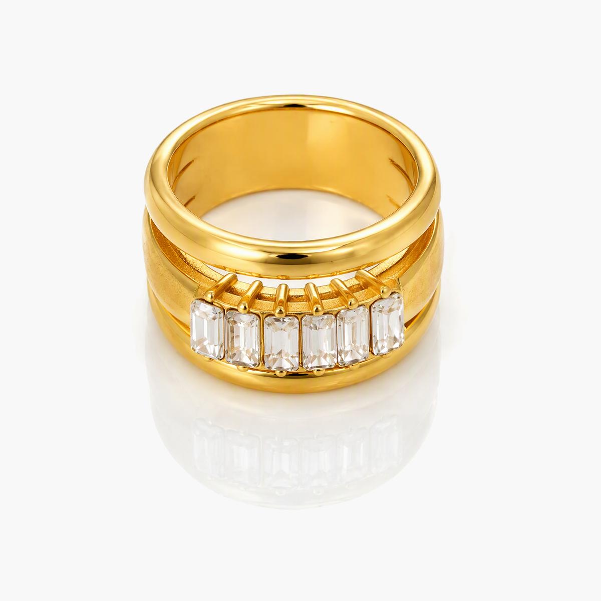 Chunky Rectangular Stone Ring