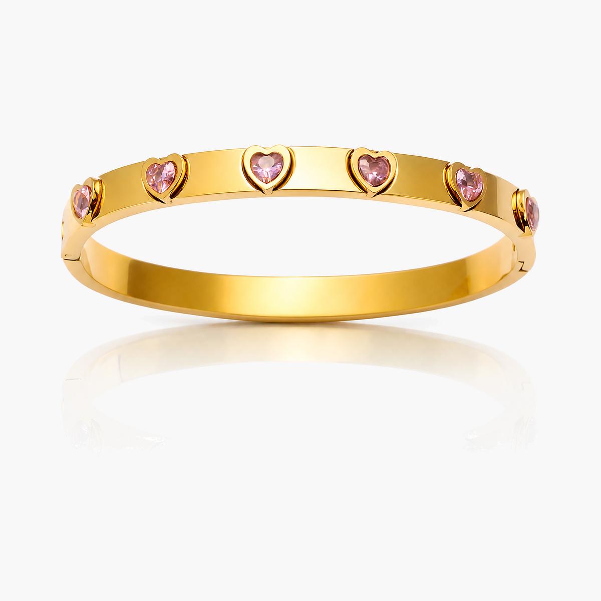 Heart Charm Bangle