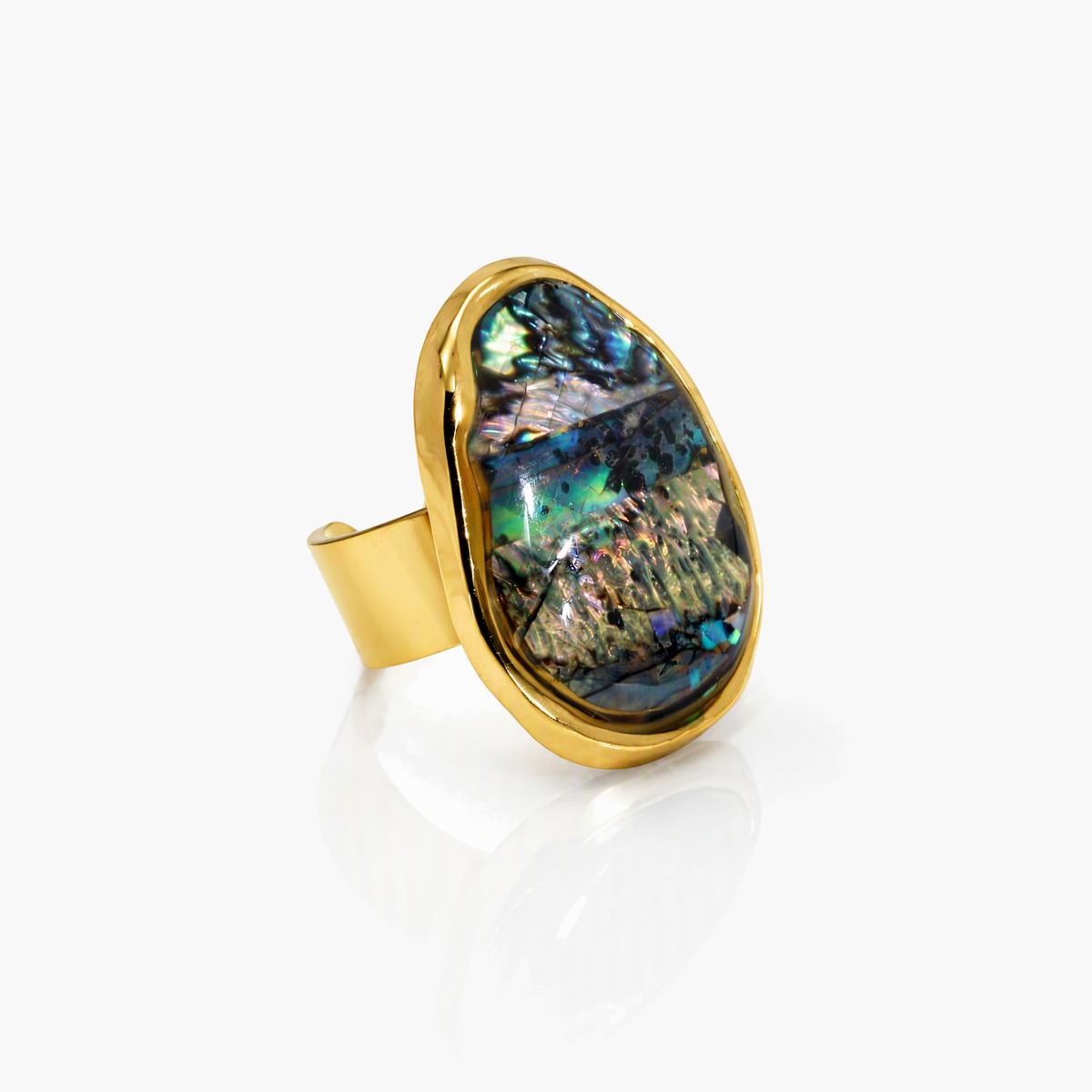 Boho Opal Open Cuff Ring