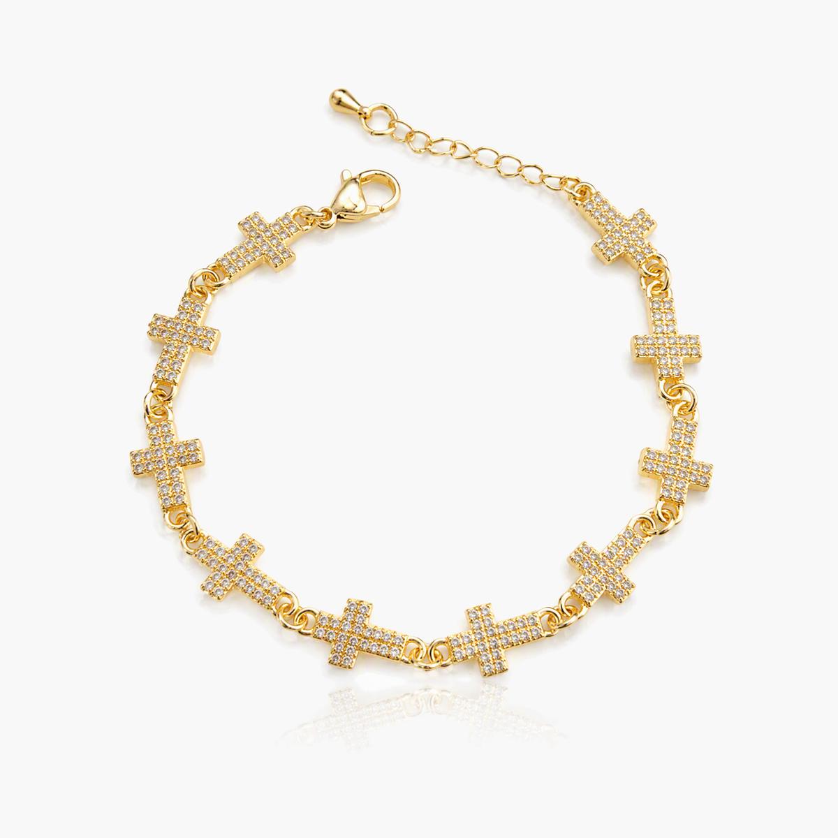 Trendy Cross Sun Charm Bracelet