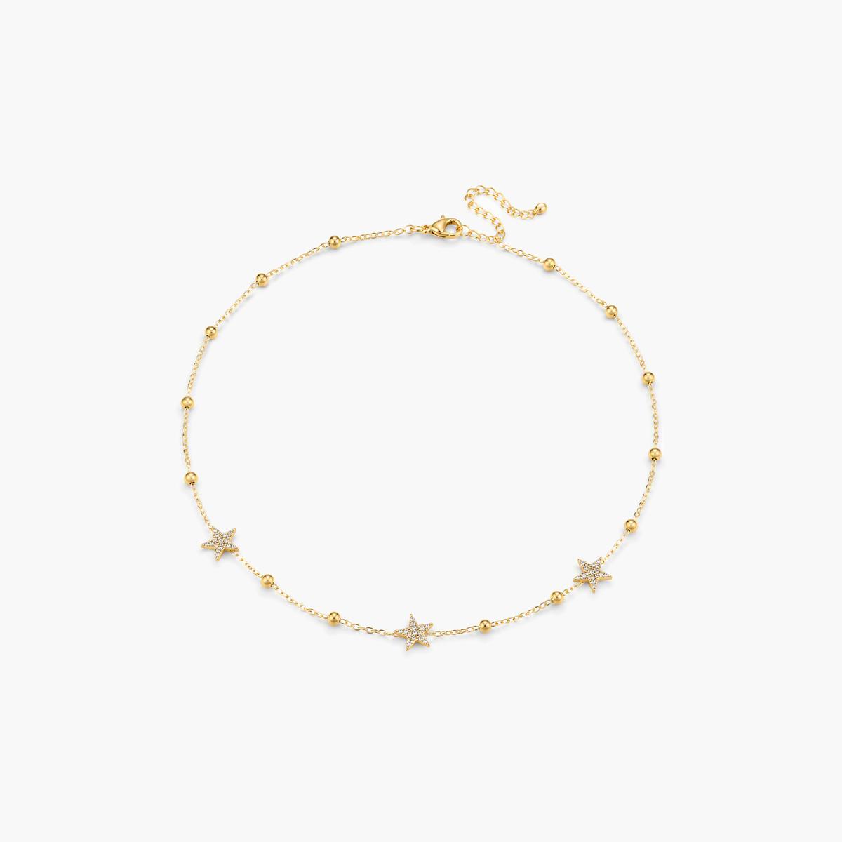 Dainty Star Bead Chain Necklace