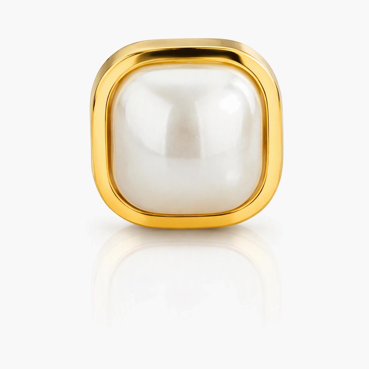 Square Pearl Stud Earrings
