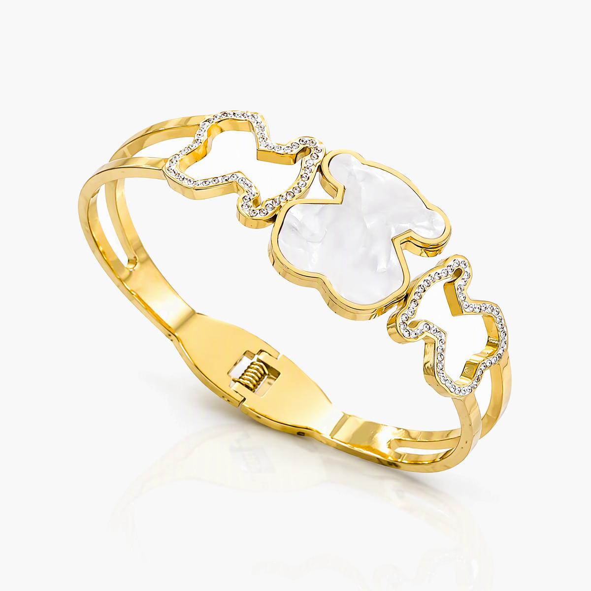 Four-Leaf Clover Opal Bangle