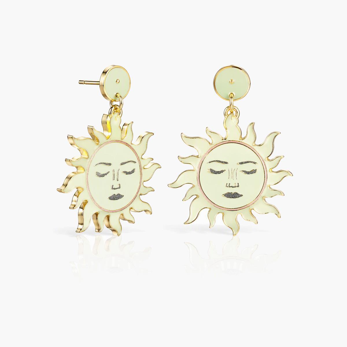 Cute Sun Face Drop Earrings