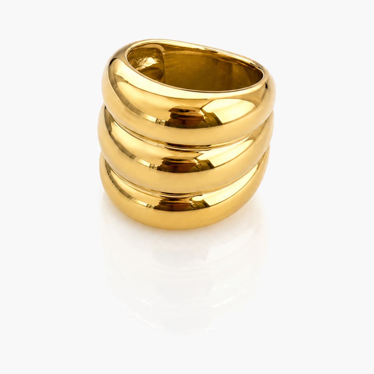 Chunky Wavy Band Ring