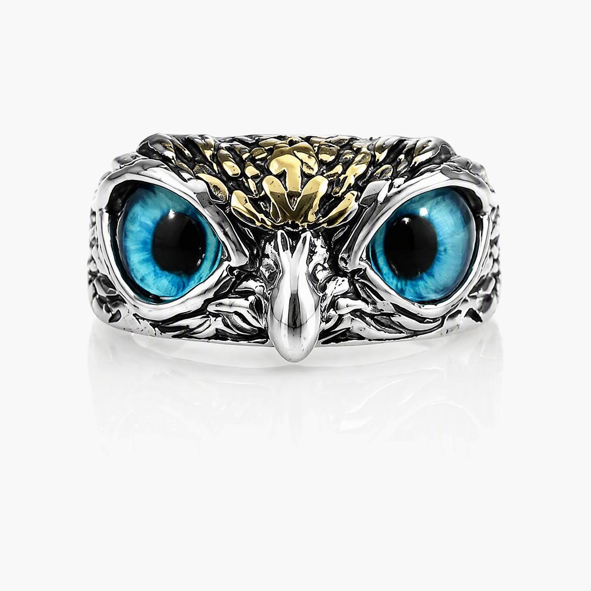 Vintage Owl Head Ring