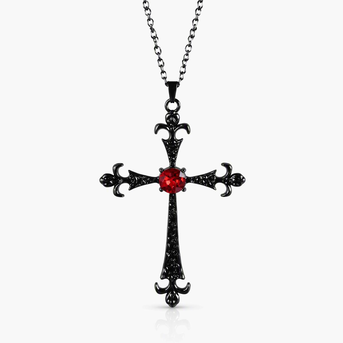 Gothic Cross Pendant Necklace