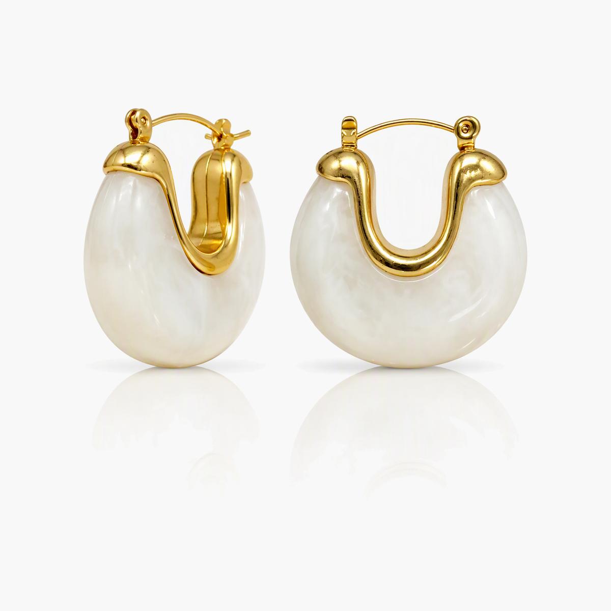 Chunky U-Shaped Hoop Earrings