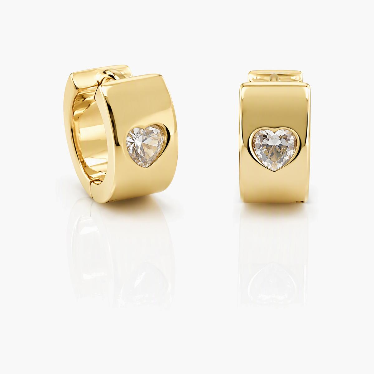 Heart Charm Huggie Earrings
