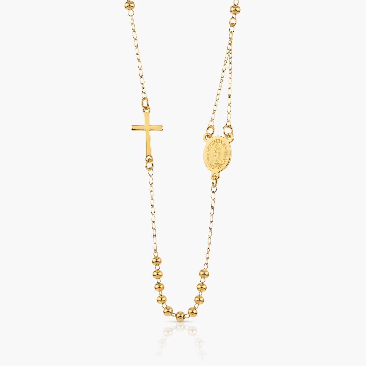 Dainty Cross and Coin Pendant Necklace