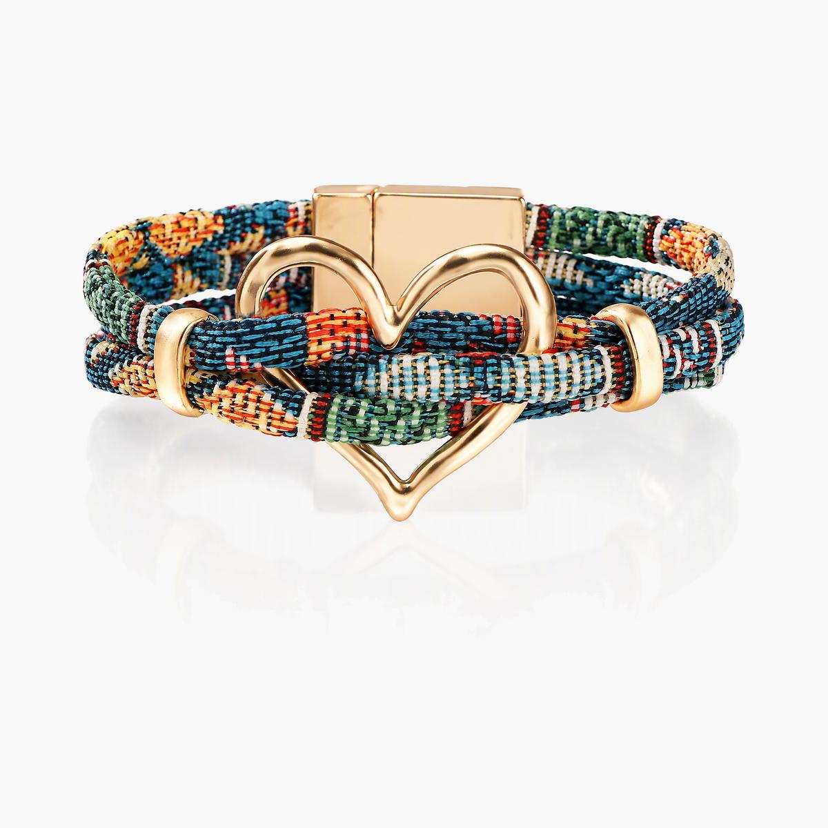 Boho Heart Charm Bracelet