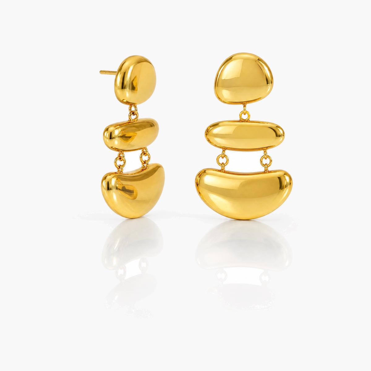 Tiered Geometric Drop Earrings