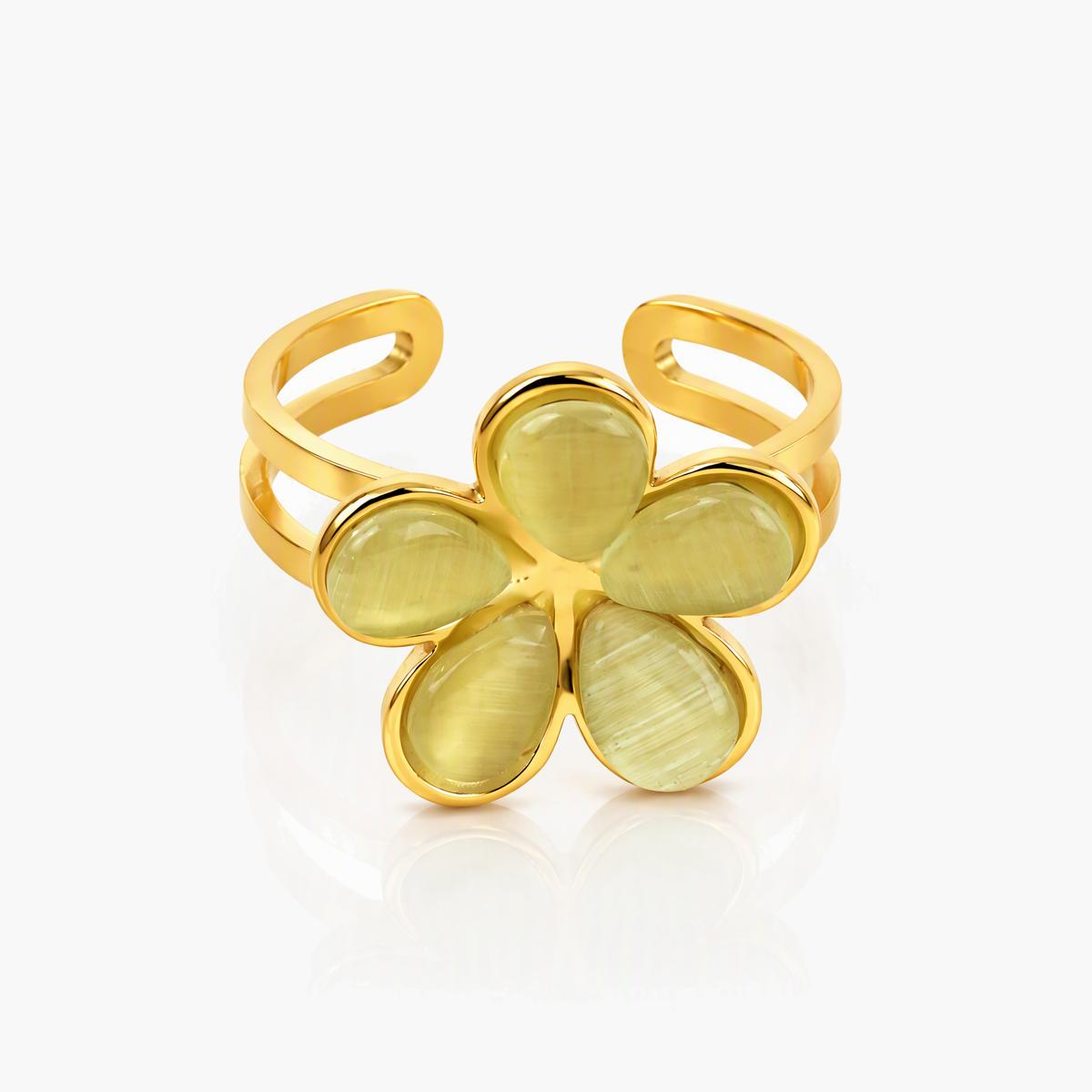Dainty Flower Open Ring