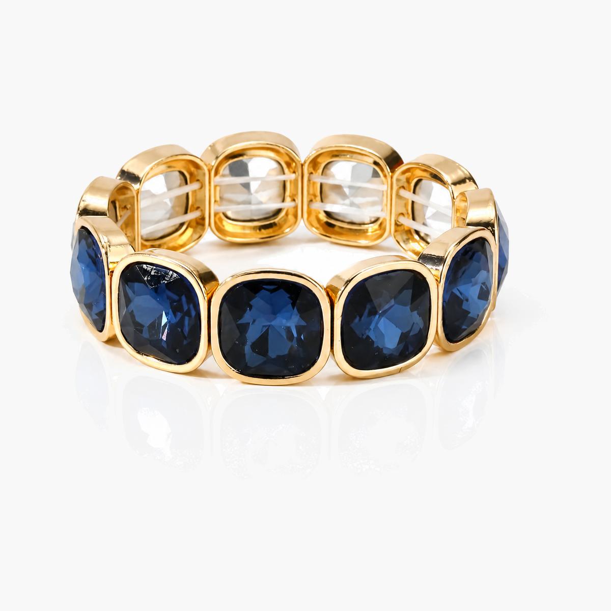 Trendy Square Stone Link Bracelet